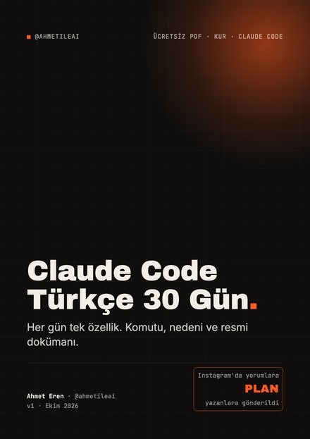 Claude Code Türkçe 30 Gün kapağı