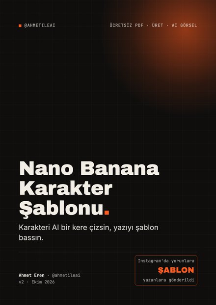 Nano Banana Karakter Şablonu kapağı